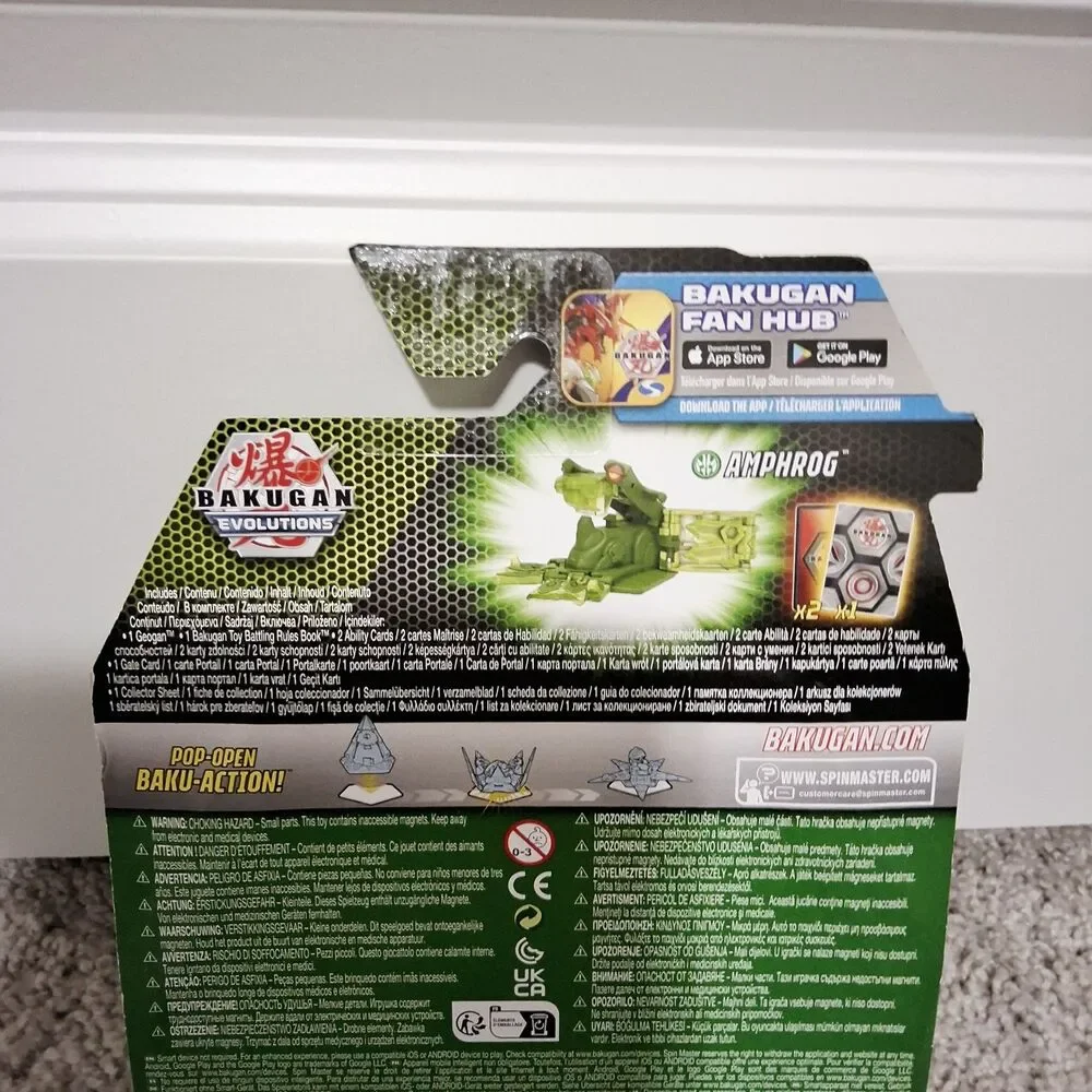 Bakugan Evolutions Geogan Amphrog Action Figure & Collectible Cards Spin Master